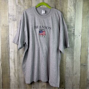 Gildan Activewear Ultra Cotton Heavyweight 2XL Gray Branson Missouri T-Shirt